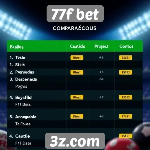 Comparação de bônus oferecidos pela 77f bet